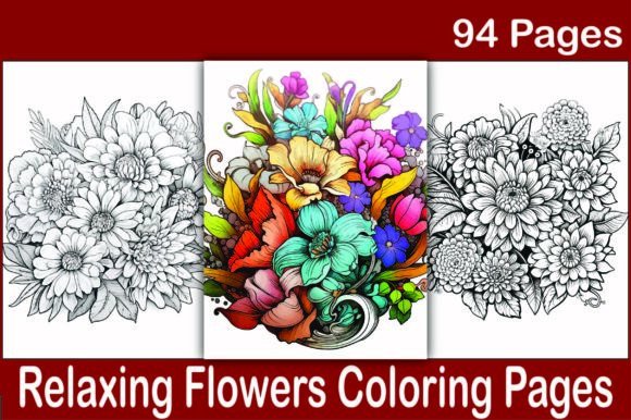 Download 100+ Relaxing Flowers Coloring Pages - Relaxing flowers Collection