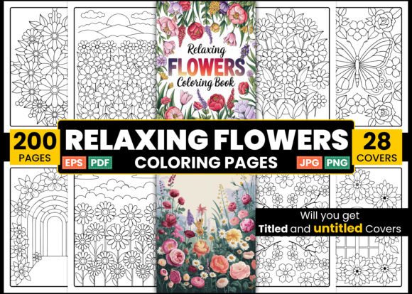 Download Relaxing Flowers Coloring Page - Relaxing flowers Collection