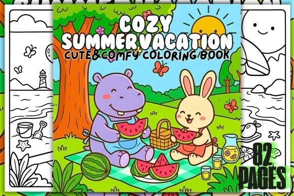 Download Cozy Summer Vacation Coloring Book - Summer vacation coloring Collection