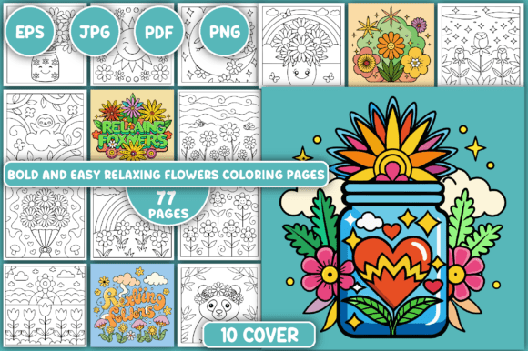 Download Relaxing Flowers Coloring Pages - Relaxing flowers Collection