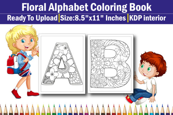 Download Floral Alphabet Coloring Book - Alphabet coloring book Collection