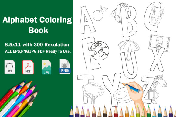 Download Kids Alphabet Coloring Book for KDP - Alphabet coloring book Collection