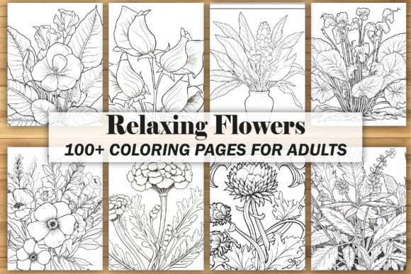 Download Relaxing Flowers Coloring Pages - Relaxing flowers Collection