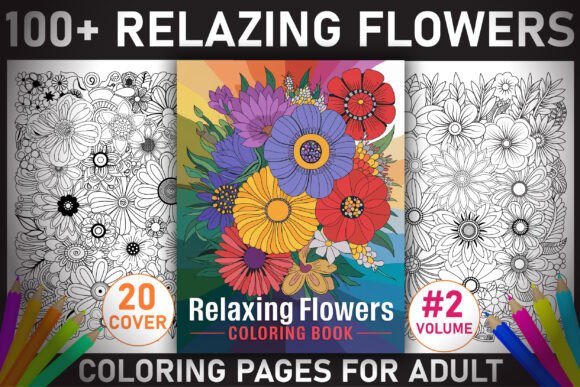 Download Relaxing Flowers: Adult Coloring Book - Relaxing flowers Collection