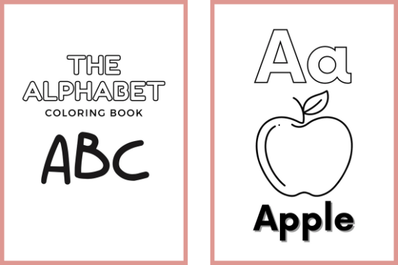 Download Pink-White Simple Alphabet Coloring Book - Alphabet coloring book Collection